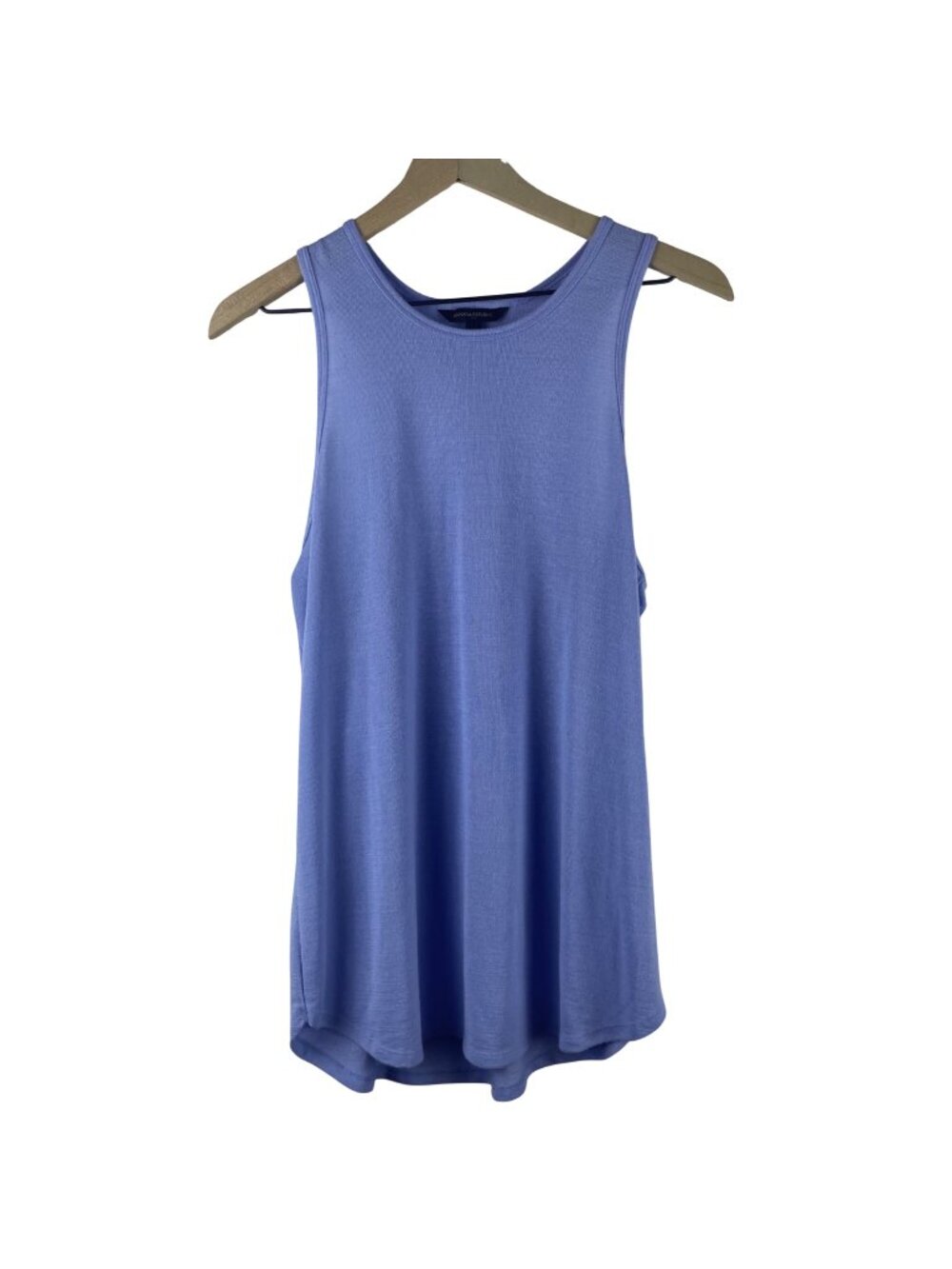 Banana Republic Sleeveless Blue High-Neck Tank Top Womens Large Soft Blend